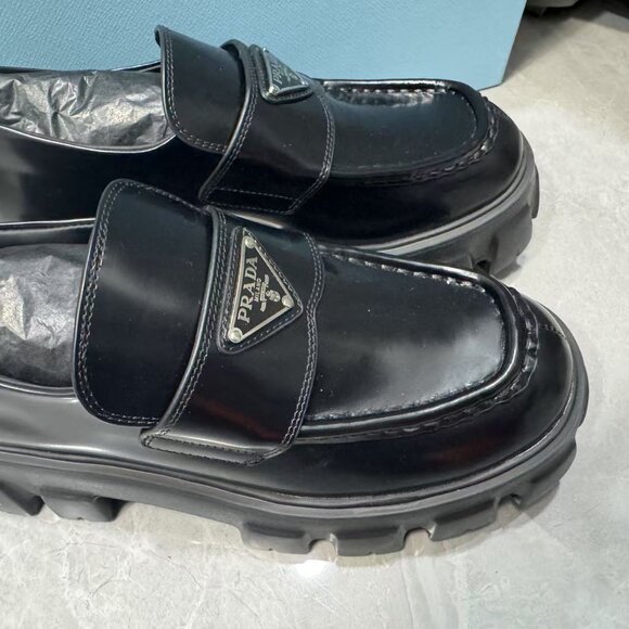 Prada Black Chunky Loafers - Picture 4 of 4